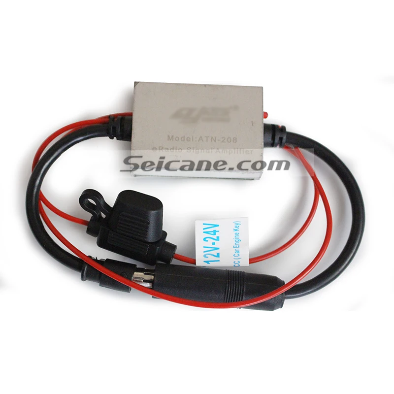 

Seicane Anti-interference FM Signal Amplifier Enhance for Universal 12V Metal Car Radio Antenna FM Signal Auto Amp Amplifier