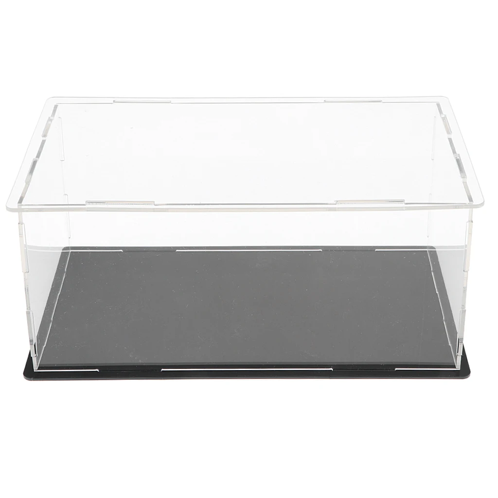 Clear Acrylic Display Box Case Model Figure Display Dustproof for Dustproof and Stackable Protection for Collection Model