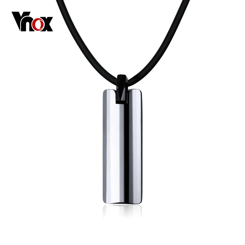 Vnox Rock Punk Necklace Men Jewelry 100 Tungsten Carbide Necklaces Pendants Free Black Chain 20