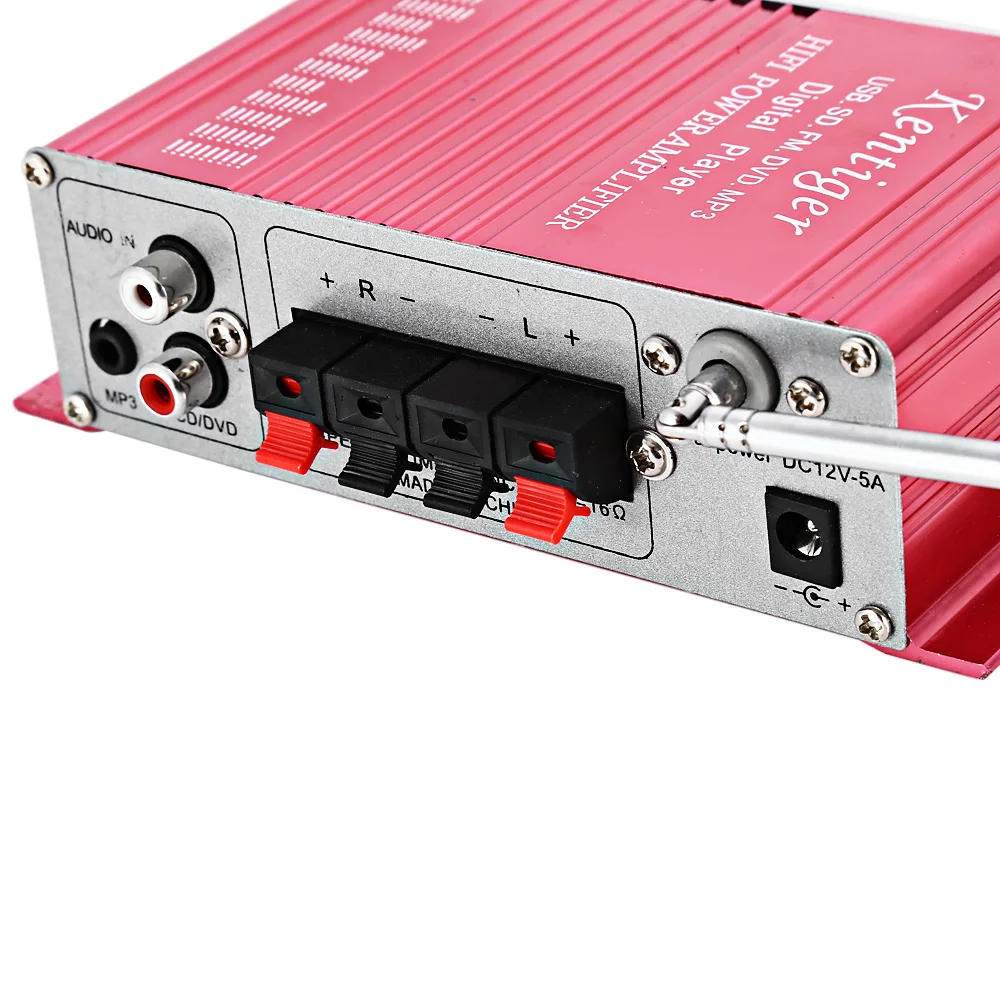HY 502 USB FM аудио стерео усилитель радио MP3 Динамик светодио дный Hi Fi 2 канальный