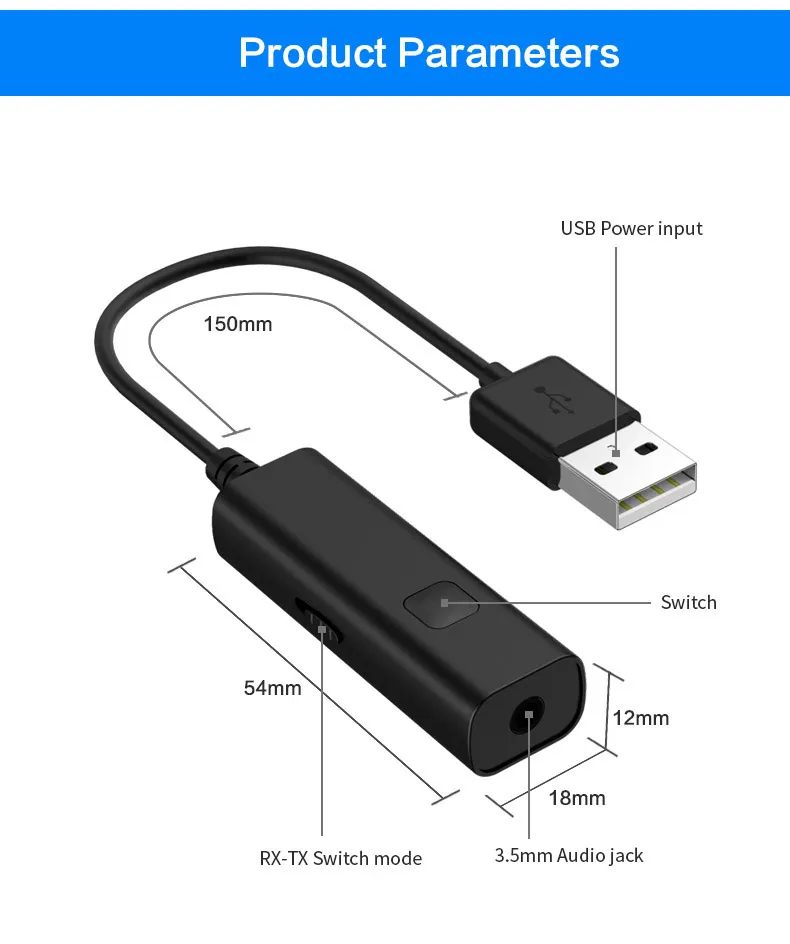 CALETOP Bluetooth приемник 3,5 мм стерео AUX беспроводной Bluetooth адаптер для автомобиля для телевизора для динамика