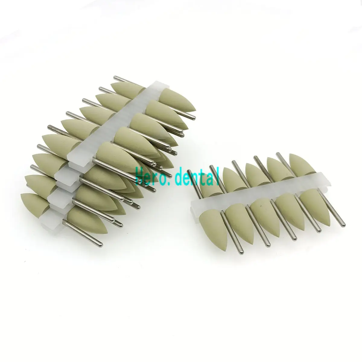 

Dental Lab Silicone Rubber Polishers Diamond Polishing Burs 2.35mm shank 50pcs yellow