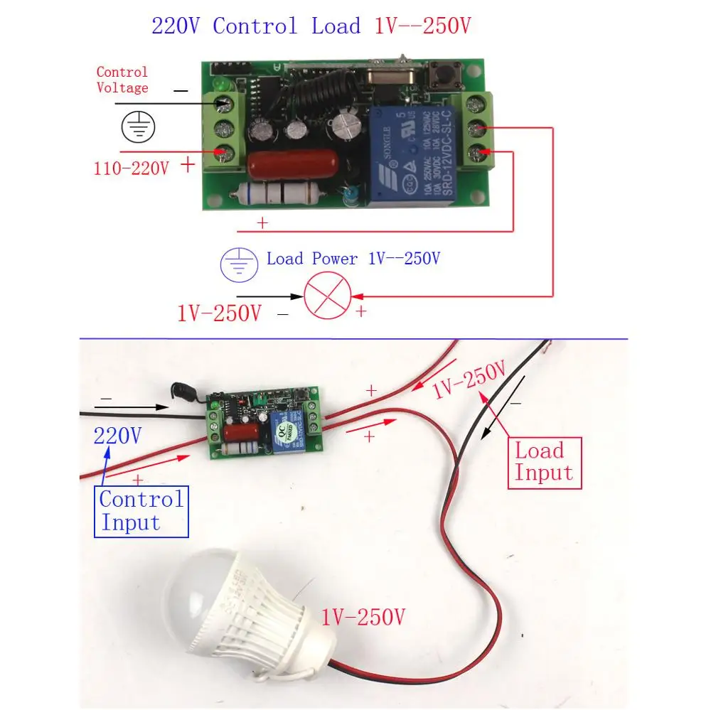 Interruptor de Controle Remoto sem Fio Interruptor de Luz Relé com Caixa Dormirlion Relé 8 Receptor Remoto Módulo 220v 1ch 10a 4 Renovação da Casa