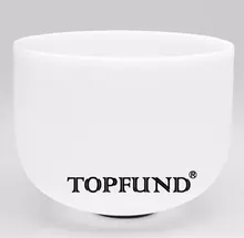 "TOPFUND матовый Кристалл кварца Поющие чаши идеальный тон Ф# Примечание чакра Тимуса 11"" с бесплатной молотком и o-кольца"