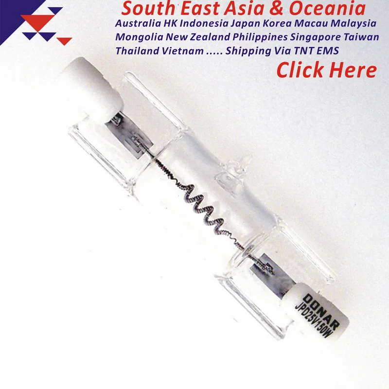 

DONAR DN-28100 JPD25V-150WG1 25V150W Q150T4/CL25-25V 150W R7s double ended halogen light bulb Efos Pelton & Crane dental lamp