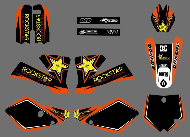 

NEW STYLE TEAM GRAPHICS & BACKGROUNDS DECAL STICKER Kits for KTM SX65 SX 65 2002 2003 2004 2005 2006 2007 2008