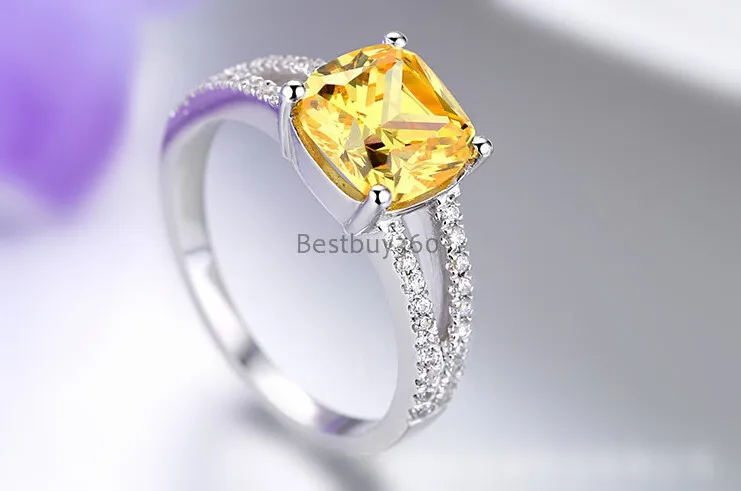 

Pure Silver 2 Carat 925 Silver Wedding Love Bands S925 Ring Name Engraving 925 Rings (JSA)