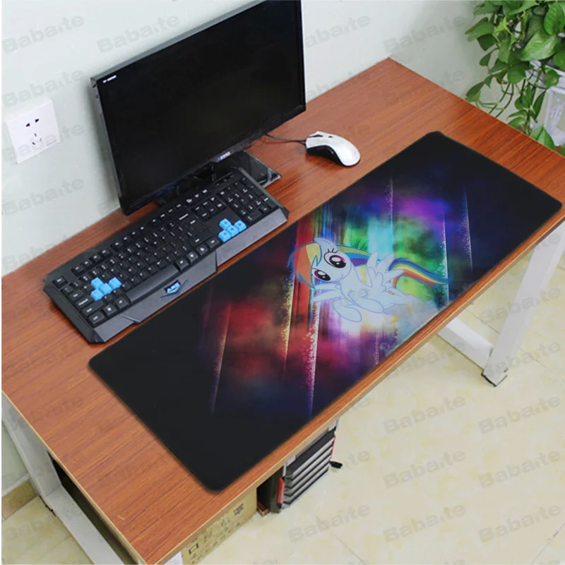Lock Edge 40X90cm Babaite в запасе удобные офисные мыши My Little Pony геймерский мягкий коврик для мыши резиновый компьютерный игровой коврик для мыши - Цвет: Lock Edge 40X90cm