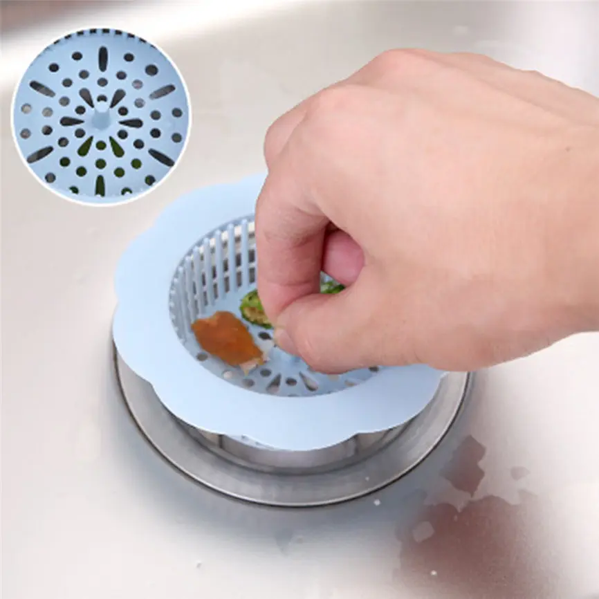 Kitchen Bathroom Anti Clogging Silicone Drain Sink Sewer Debris Filter Net Dropshipping July#2