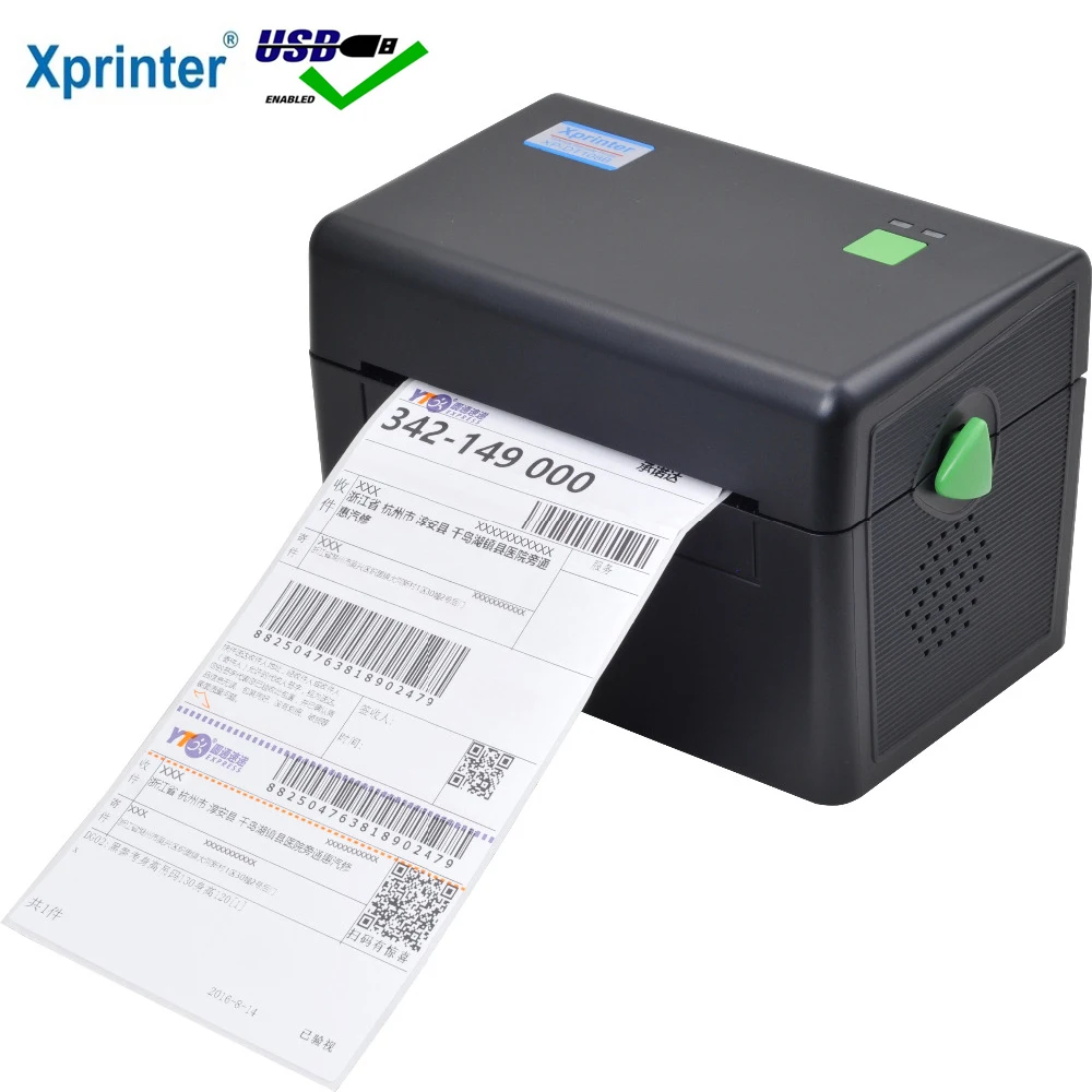 

Xprinter label barcode printer thermal label printer 4 Inch 22mm to 118mm bar code printer USB Port