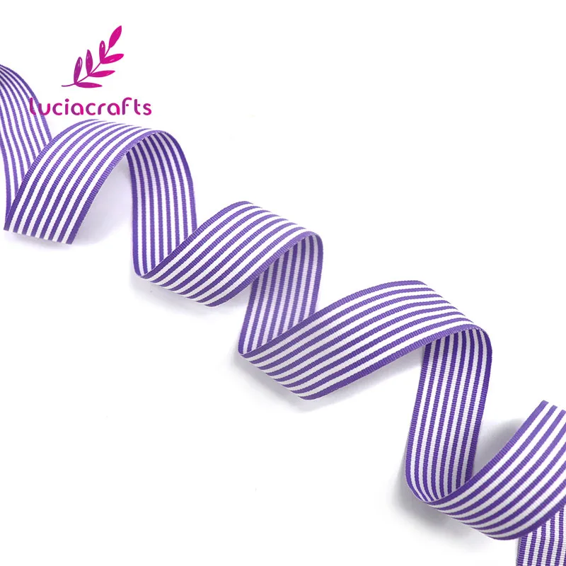 Lucia ремесла 25 мм полиэстер с двойным лицом полосы корсажные ленты бантик из розочек ручной работы DIY Швейные аксессуары 5y/6Y S0802 - Цвет: Purple  5y