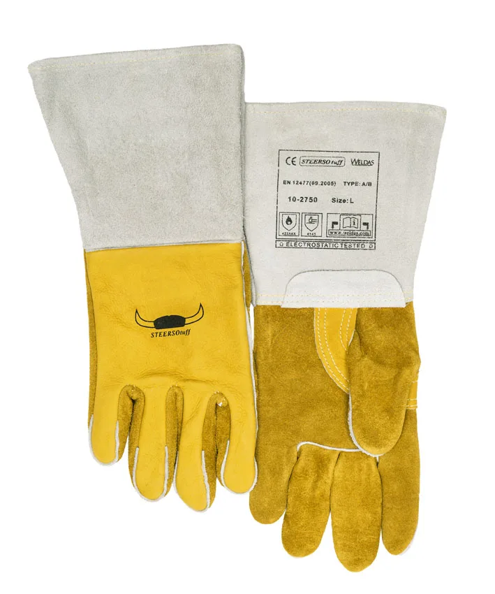 

Wing Thumb Red Ram Cow Leather Mig/Tig Welder Gloves Leather Welding Work Gloves