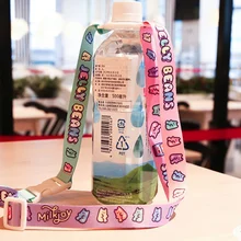 Мультяшный наплечный ремень для бутылки для напитков, ремешок для бутылки с водой, ремешок для воды, портативный ремешок для воды, аксессуары для стаканов