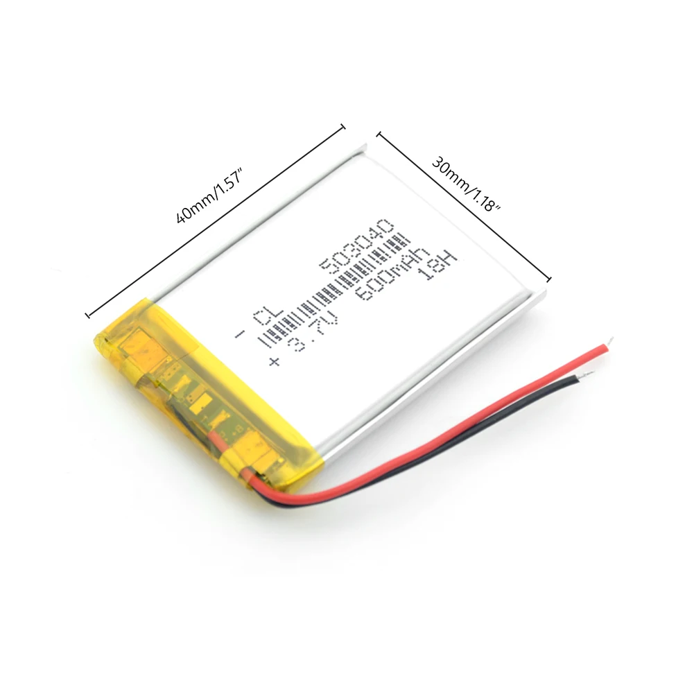 1/2/4x литий-полимерный аккумулятор Батарея Перезаряжаемые 600mAh Li-Po Батарея 503040 литий-ионный аккумулятор для батареи для Оборудование для psp MP3 MP4 gps Динамик гарнитура