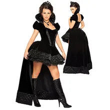 Sexy Enchanting Black Queen Princess Costume Halloween Costume For Women Womens Cosplay Witch Fancy Dress Clubwear Party Wear