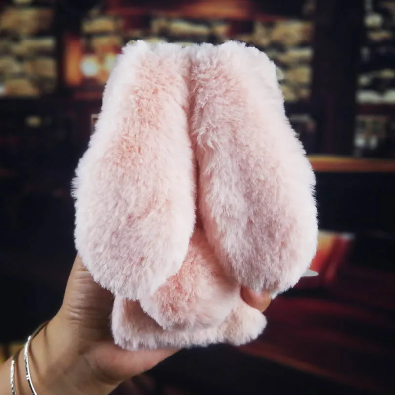

Geruide Luxury Rabbit Fur Case For huawei Y5 2018 Furry Soft TPU Cover For huawei Y5 prime 2018 5.45 inch Lovely Phone Cases
