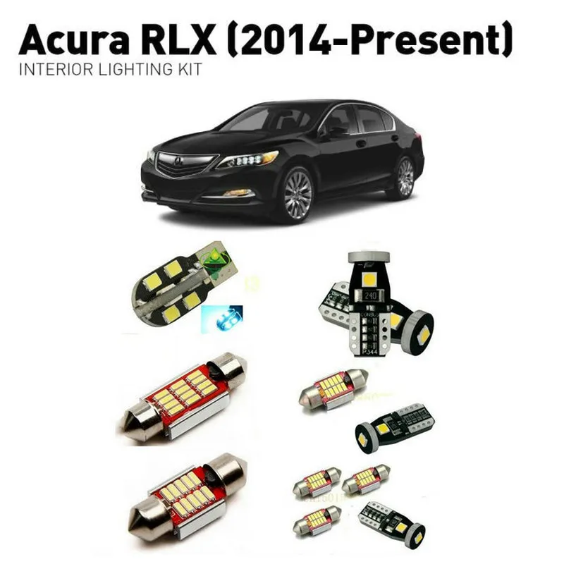 Led interior lights For Acura RLX 2014+ 10pc Lights Cars lighting kit automotive bulbs Canbus | Автомобили и мотоциклы