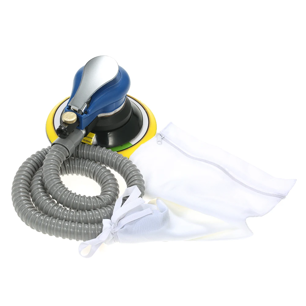 

6 Inches 10000RPM Car polisher Dual Action Pneumatic Sander Polisher Machine Grinding Sanding Waxing Tools with Vacuuming Bag