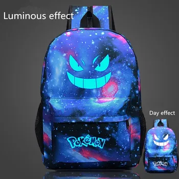 

2016 hot selling famous Pokemon Go Backpack Pokemon Gengar Backpacks School Bags For Teenager Girls Mochila