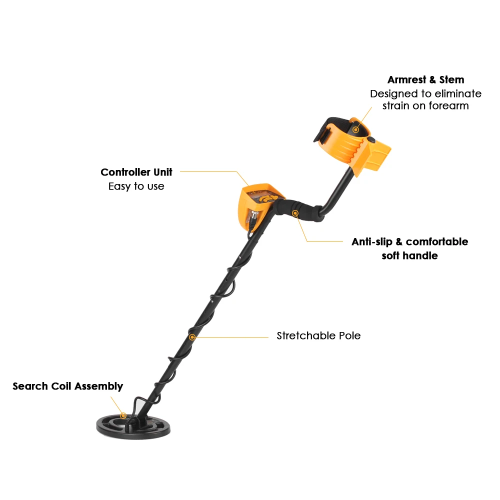 KKmoon Professional металлоискатель Высокая эффективность подземный MD6250 три режима
