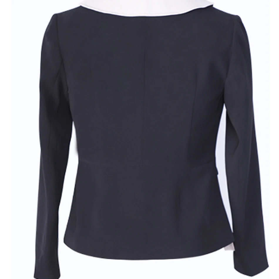 2018-High-Quality-New-Arrival-Autumn-Woman-Blazer-Irregular-V-Neck-Long-Sleeve-Suit-Ruffle-Black