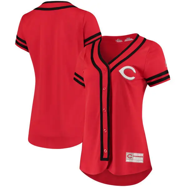 MLB Women's Cincinnati Reds Red/Black Absolute Victory Team Jersey-in ...