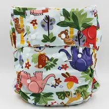 Reusable Adult Cloth Diapers Nappy Cover Pockets Couches Lavables Print Waterproof Adult Diapers One Size Incontinence Pants