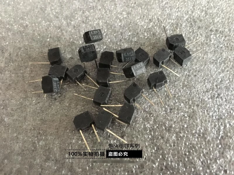 Оригинальный новый 100% 35v6.8uf TA CAP DAC DIP бакелит танталовый конденсатор