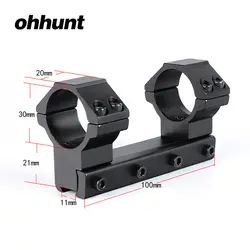 Ohhunt длинные 10 см высокий профиль 11 мм ласточкин хвост. 22 Airgun 30 Сфера кольца с фиксатор для тактическая, для охоты, для ружья прицела