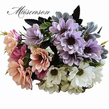 10 головок/1 Набор Маргаритка из шелка Букет невесты для рождества дома свадьбы нового года украшения искусственные растения Подсолнух искусственные цветы