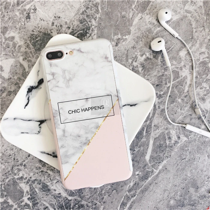 Защитный чехол QINUO на 360 градусов для iPhone 11 Pro Max X XR XS 7 8 6 6s Plus 5 5S SE с мраморным