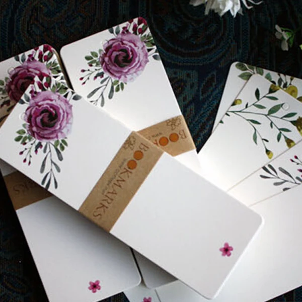 40 шт./лот DIY креативная Ретро Закладка в форме цветка книга марка сообщения карточки закладки