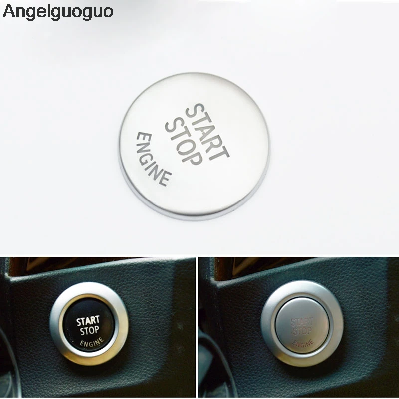 Car styling ENGINE START STOP switch button Covers Stickers for BMW 5 Series E60 / 3 Series E90 E92 E93/Z4