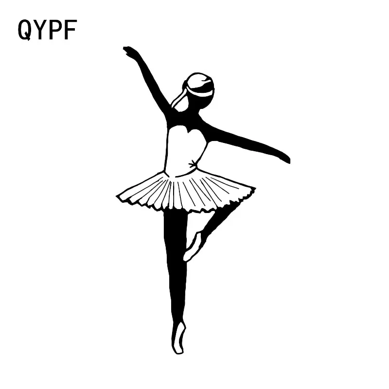 

QYPF 9.5*16.7 Fashion Ballet Dancing Girl Decor Reflective Car Sticker Vinyl Bumper Window C16-2232