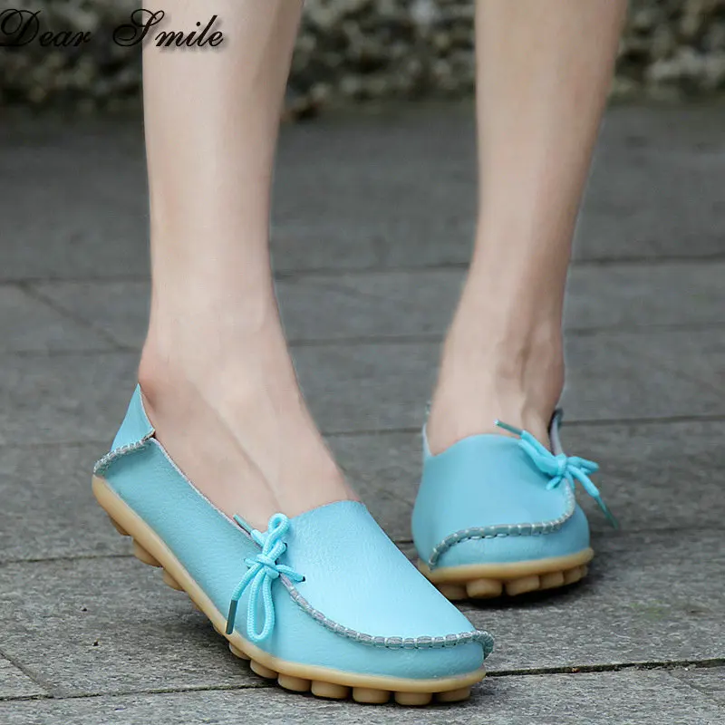 

Free Shipping ! Hot Selling Comfort Women's Driving Shoes Cowhide Casual 20 Colors Flat Loafer