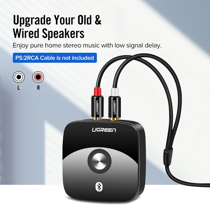 Adaptador sem Fio Música para tv Receptor de Áudio Ugreen Bluetooth Receptor Aptx ll 3.5mm Jack Aux Carro 3.5 Rca 5.0 - Image 2