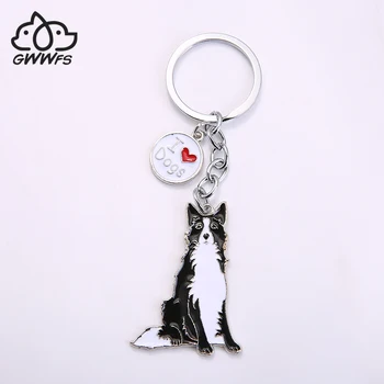 

Dog lovers shepherd dog Keychain Animal Dog Keyring Holder Bag Charm Metal Pet Dog Pendant Women Keychain Key Rings For Car