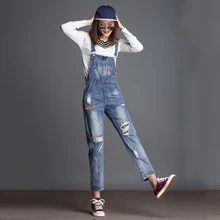 FOKINOFE Свободные Denim Чулок BF Разорвал Отверстие Джинсы 2017 Большой Размер Свободные Чулок Джинсовые Брюки Плюс Размер Женщина Джинсы