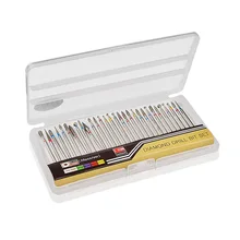 30 шт. вольфрамовые стальные фрезы для ногтей высокоскоростные шлифовальные головки для электрическая машинка для обработки ногтей инструмент для полировки и сглаживания ногтей