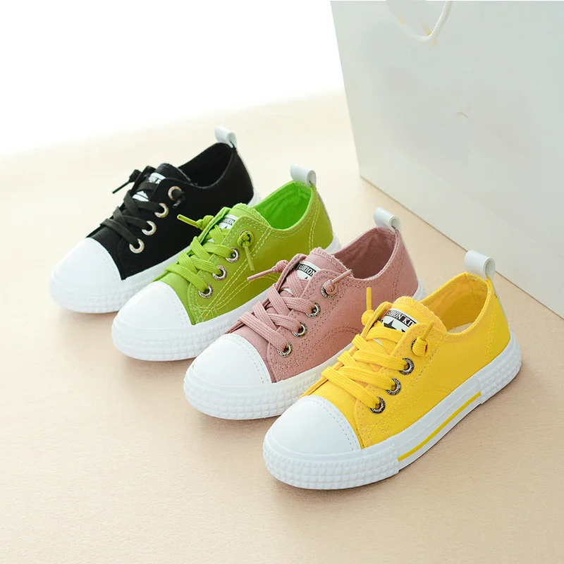 Knot Elastic Band Boy/Girl Sneaker New Arrival Kids Shoes 2018 Causal Sewing Student Sport Shoes Flat Children's Footwear A09011