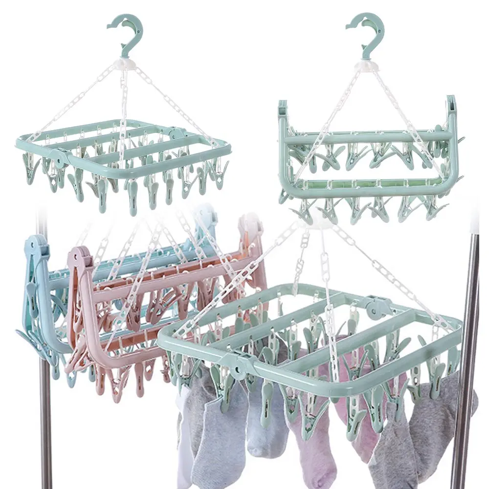36 Clip Folding Drying Rack Underwear Socks Clip Multi-functional Clothes Rack Hot Sale High Quality 2019 New Patterns