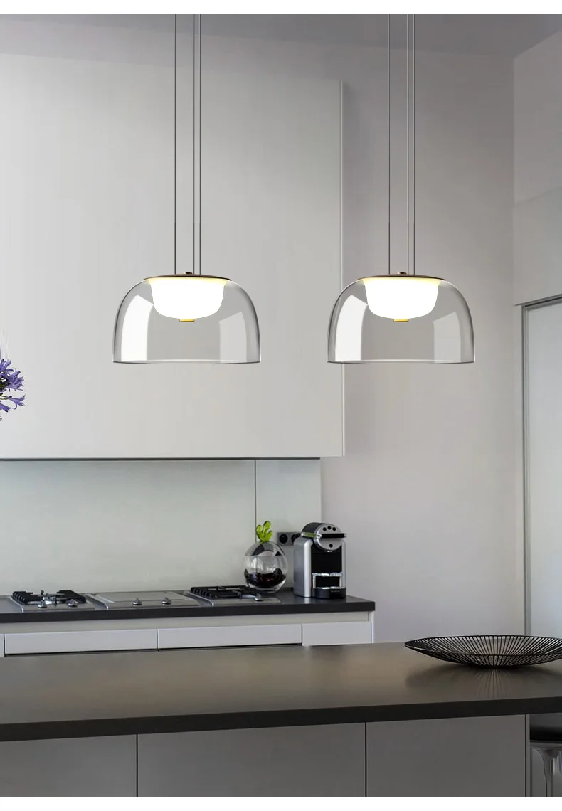 Post-Современный дизайнерский стеклянный подвесной светильник столовая гостиная кухня подвесной светильник простой Hanglamp Home декоративные