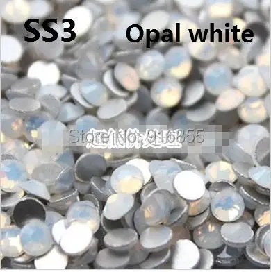

Free shipping!SS3(1.3-1.5mm)Opal White ,1440pcs/lot, Rhinestones for Nail Art,Flat Back Non Hotfix Glue on Nail Art Rhinestones