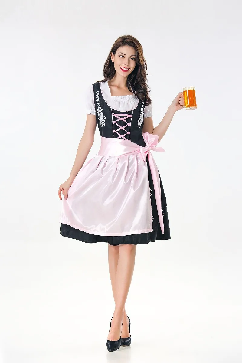 Для взрослых женщин Octoberfest Октоберфест маскарадное платье Bavaria Beer Girl Heidi Maid Dirndl наряд