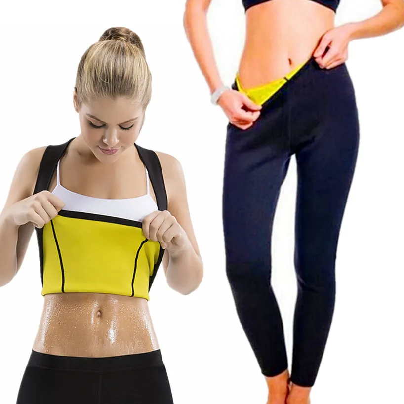 Новинка, женский спортивный костюм для йоги, набор для похудения, 2 предмета, женская тонкая рубашка, жилет,, спортивная одежда для бега, фитнеса, тренировочная одежда - Цвет: As the picture