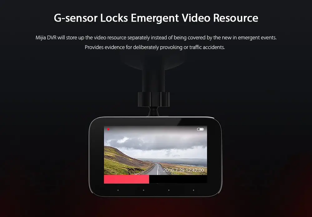 Xiaomi mijia 3.0 inch 1080P Car Digital Video Recorder with 160 Degree Wide Angle