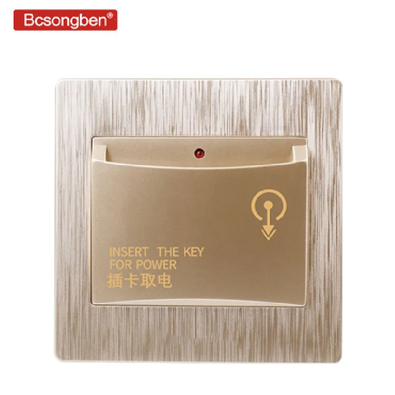 

Bcsongben 86X86mm high-end hotel smart card power switch 220V / 40A insert key for power supply Any card to take power