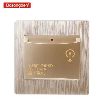 

Bcsongben 86X86mm high-end hotel smart card power switch 220V / 40A insert key for power supply Any card to take power