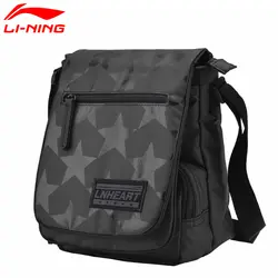 Li-Ning Мужская спортивная сумка из полиэстера с регулируемым плечевым ремнем, спортивная сумка ABDM006 BBF229