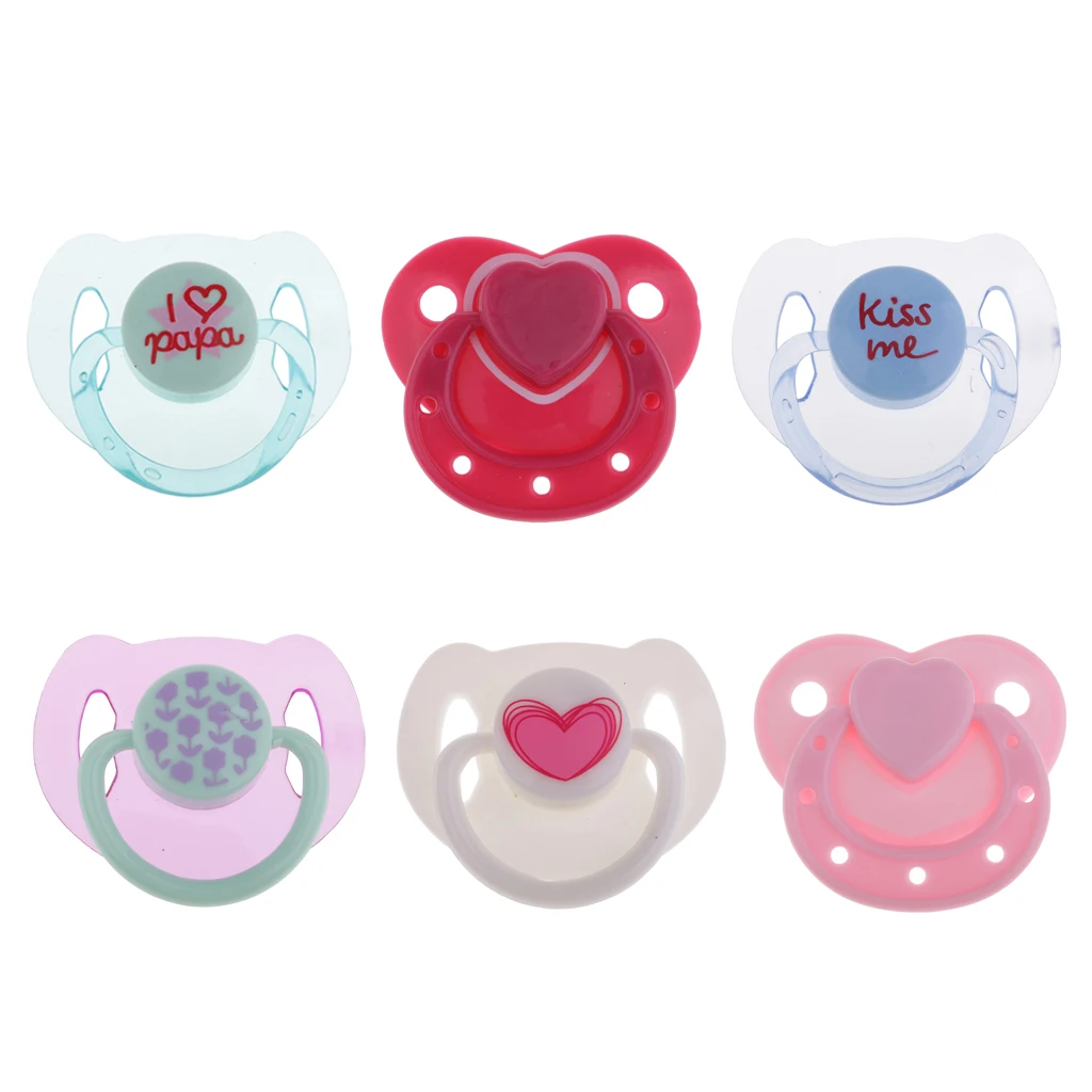 6 Colors Dummy Magnetic Pacifier for Reborn Baby Simulated Lifelike Doll Accs For Baby Doll